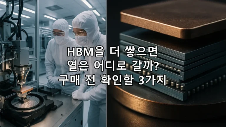 HBM을 더 쌓으면 열은 어디로 갈까? 구매 전 확인할 3가지