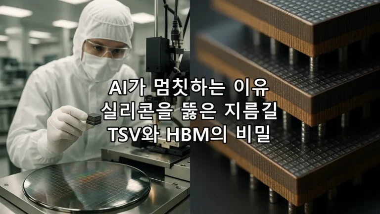 AI가 멈칫하는 이유 실리콘을 뚫은 지름길 TSV와 HBM의 비밀