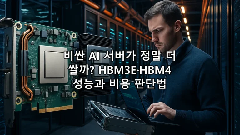 비싼 AI 서버가 정말 더 쌀까? HBM3E·HBM4 성능과 비용 판단법