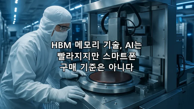 HBM 메모리 기술, AI는 빨라지지만 스마트폰 구매 기준은 아니다