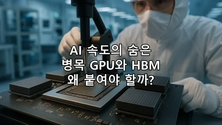 AI 속도의 숨은 병목 GPU와 HBM 왜 붙여야 할까?