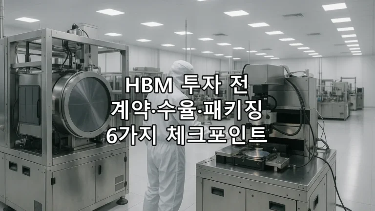 HBM 투자 전 계약·수율·패키징 6가지 체크포인트