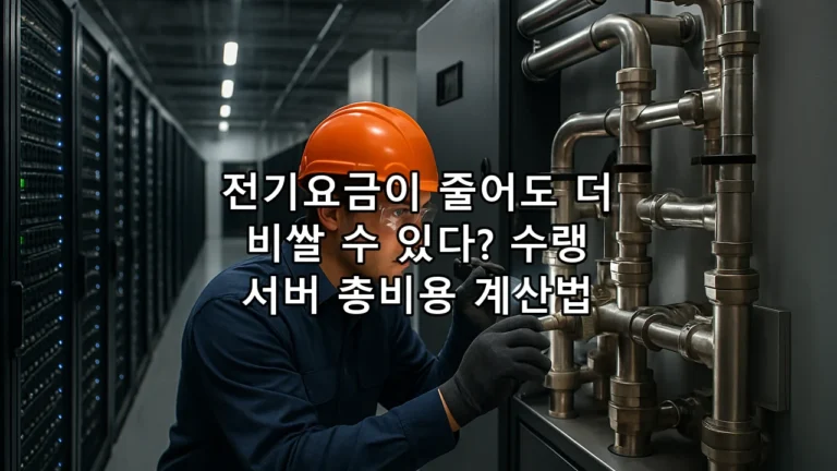 전기요금이 줄어도 더 비쌀 수 있다? 수랭 서버 총비용 계산법