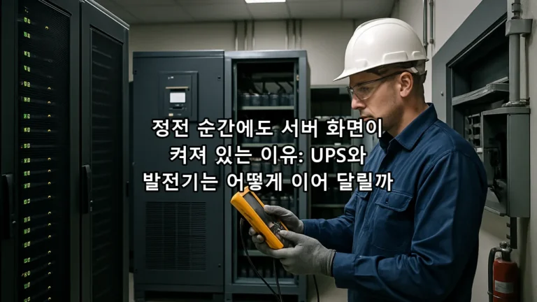 정전 순간에도 서버 화면이 켜져 있는 이유: UPS와 발전기는 어떻게 이어 달릴까